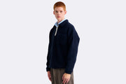 Polo Edmmond Studios Unconventional Zip Polo Plain Navy para hombre